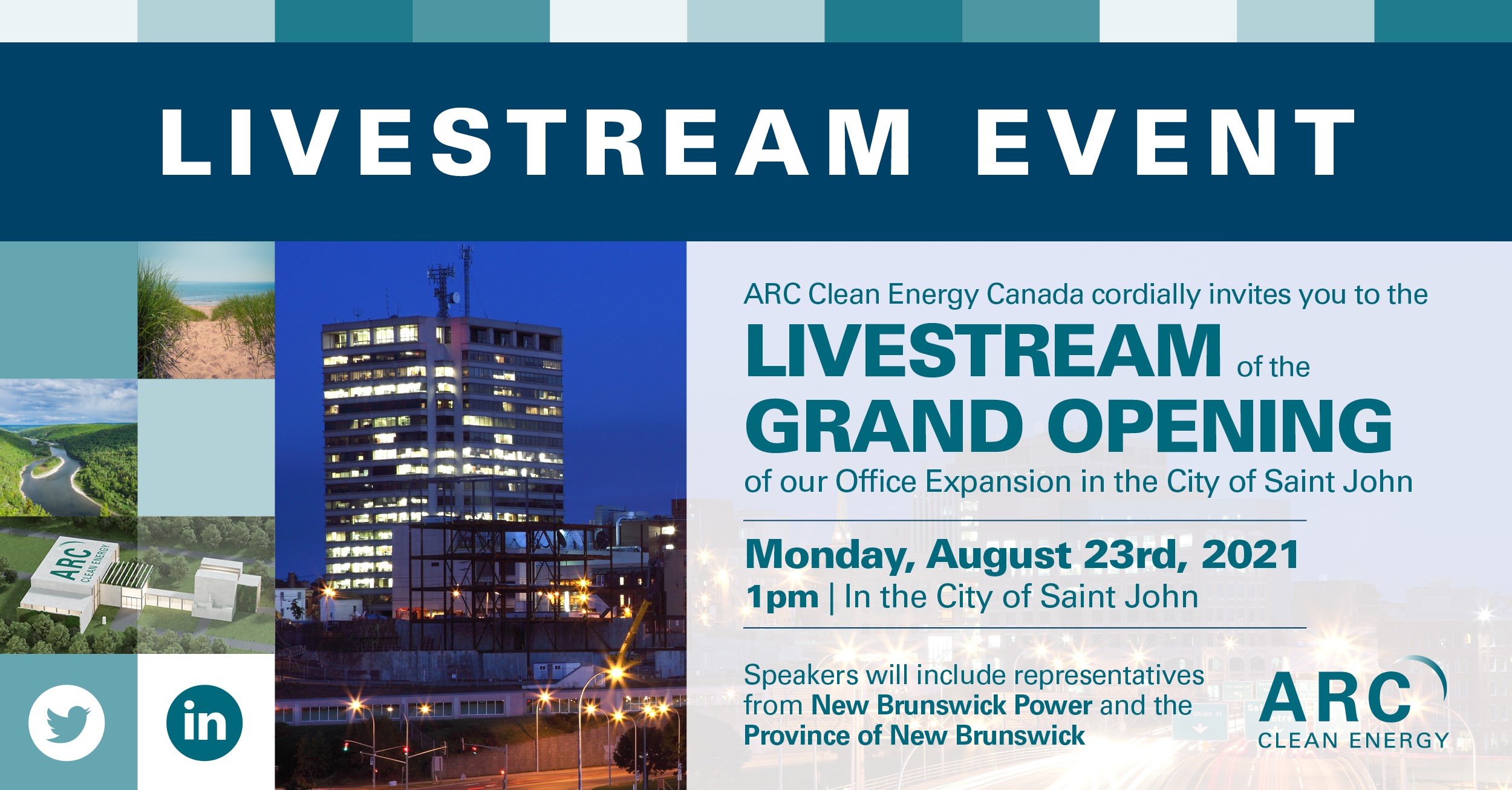 ARC CANADA ANNOUNCES GRAND OPENING & LIVESTREAM EVENT
